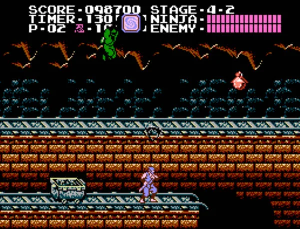 Ninja Gaiden gameplay screenshot for Nintendo Entertainment System