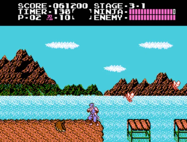 Ninja Gaiden gameplay screenshot for Nintendo Entertainment System