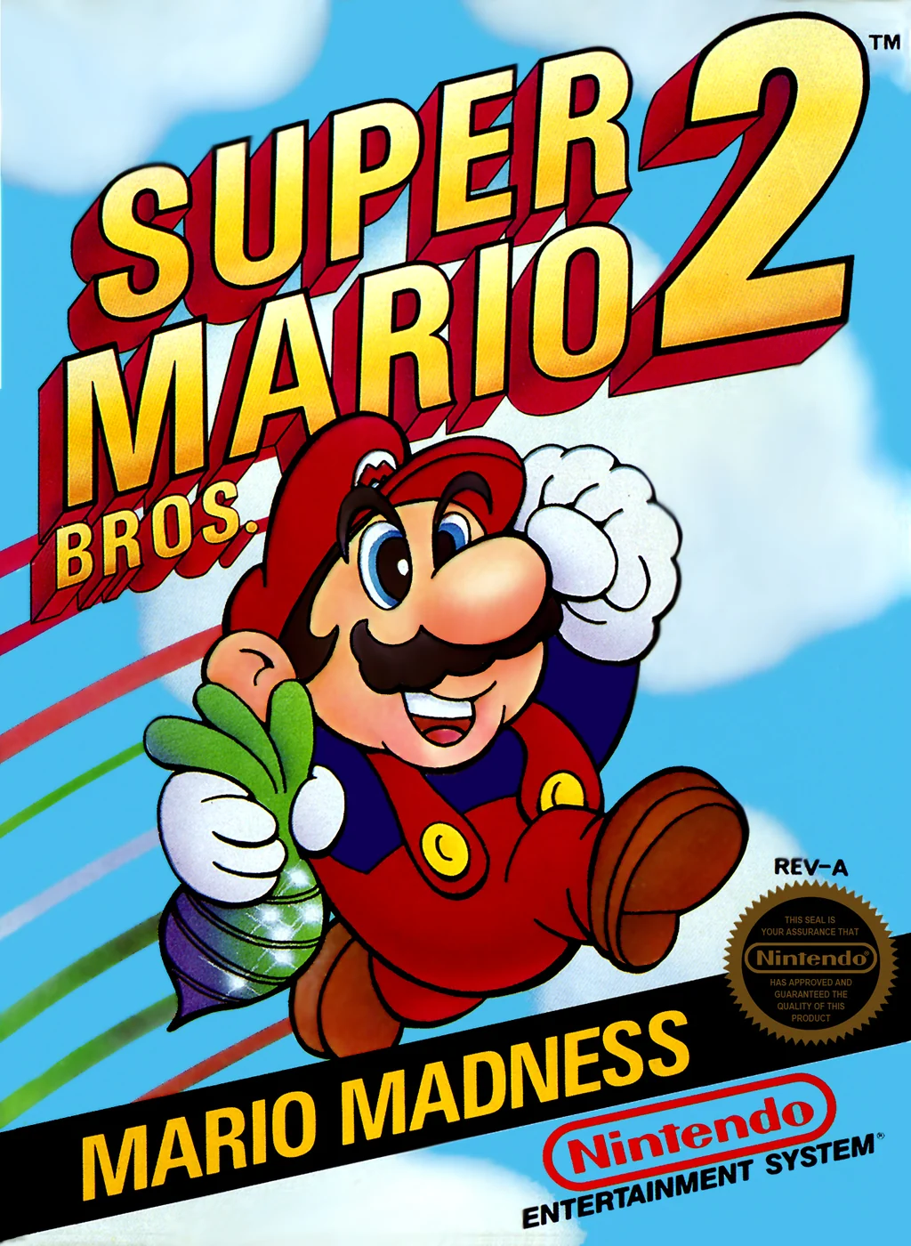 Super Mario Bros. 2 box cover for Nintendo Entertainment System