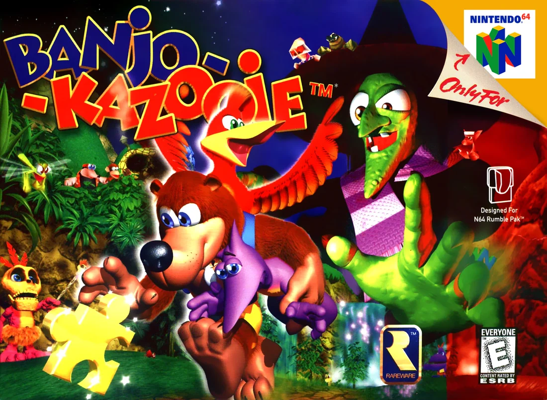 Banjo-Kazooie box cover for Nintendo 64