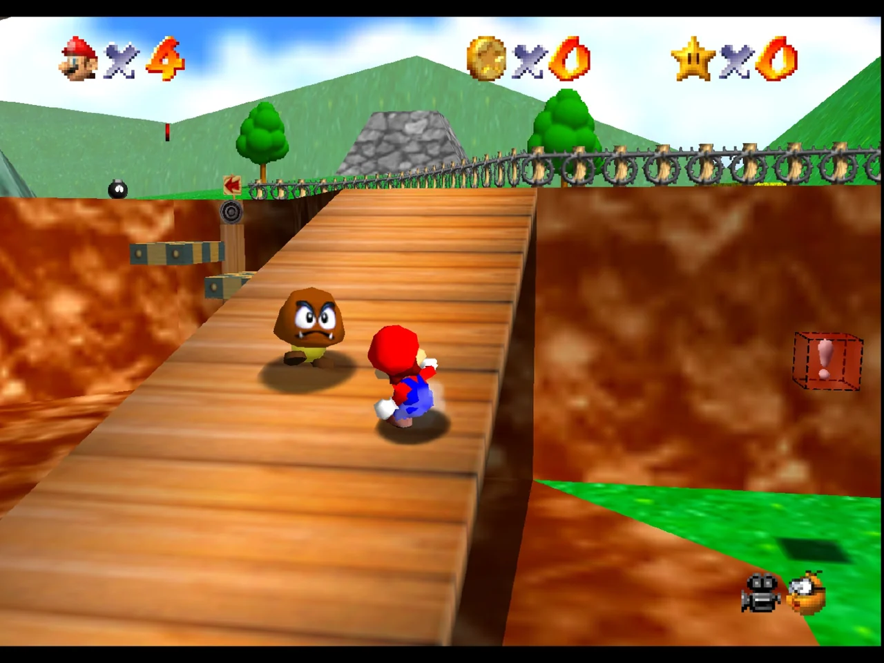 Super Mario 64 gameplay screenshot for Nintendo 64