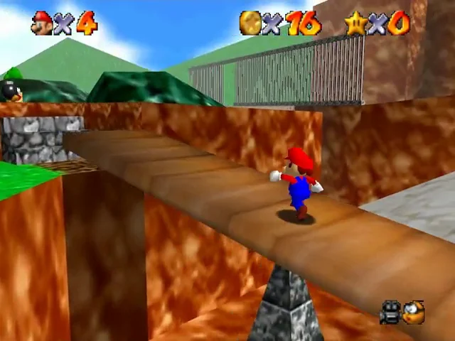 Super Mario 64 gameplay screenshot for Nintendo 64