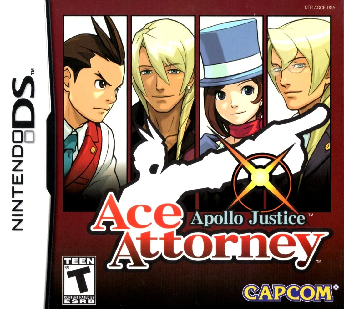 Apollo Justice: Ace Attorney box cover for Nintendo DS