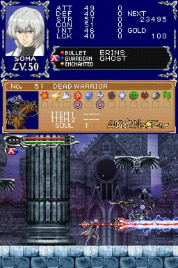 Castlevania: Dawn of Sorrow gameplay screenshot for Nintendo DS