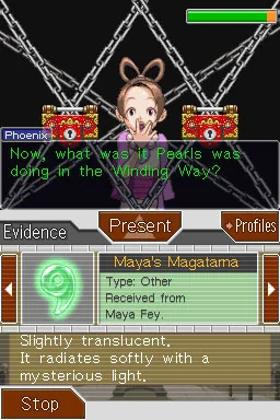 Phoenix Wright: Ace Attorney: Justice for All gameplay screenshot for Nintendo DS