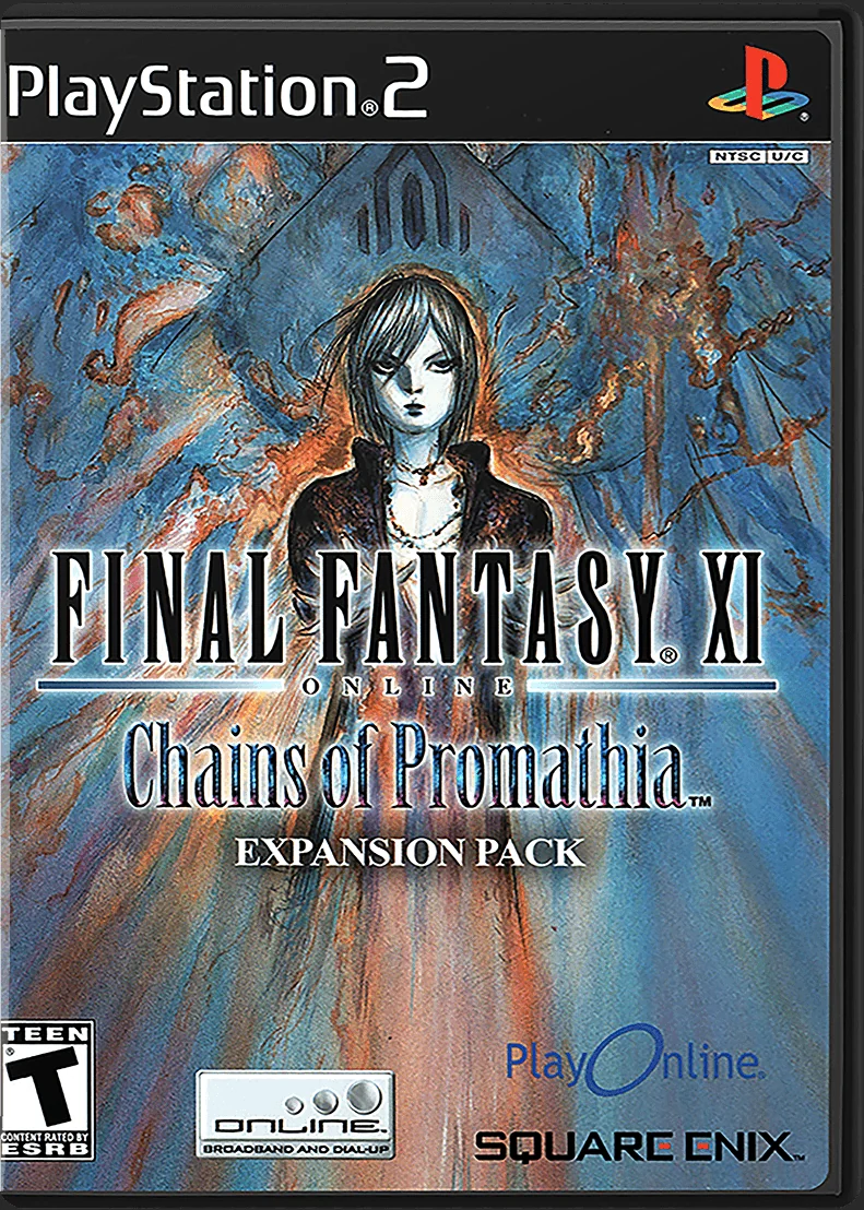 Final Fantasy XI: Chains of Promathia box cover for Sony Playstation 2