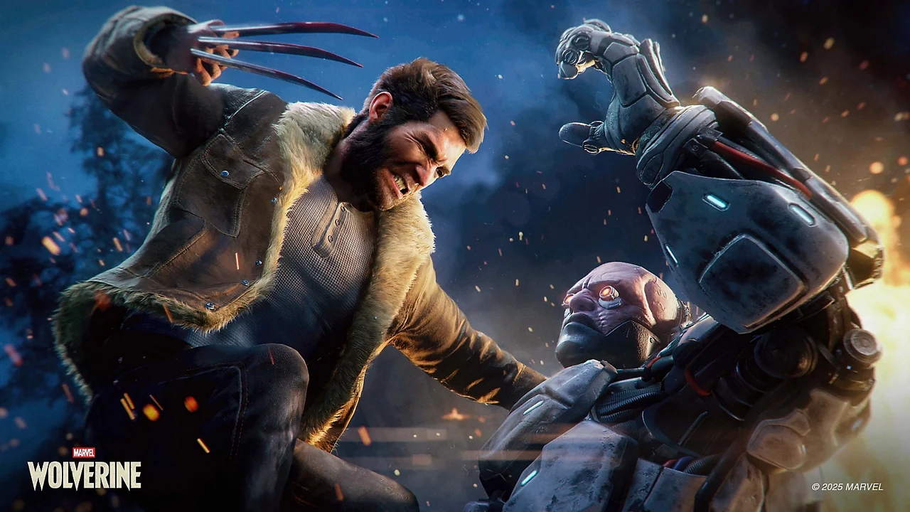 Logan fighting a Reaver in Marvel's Wolverine