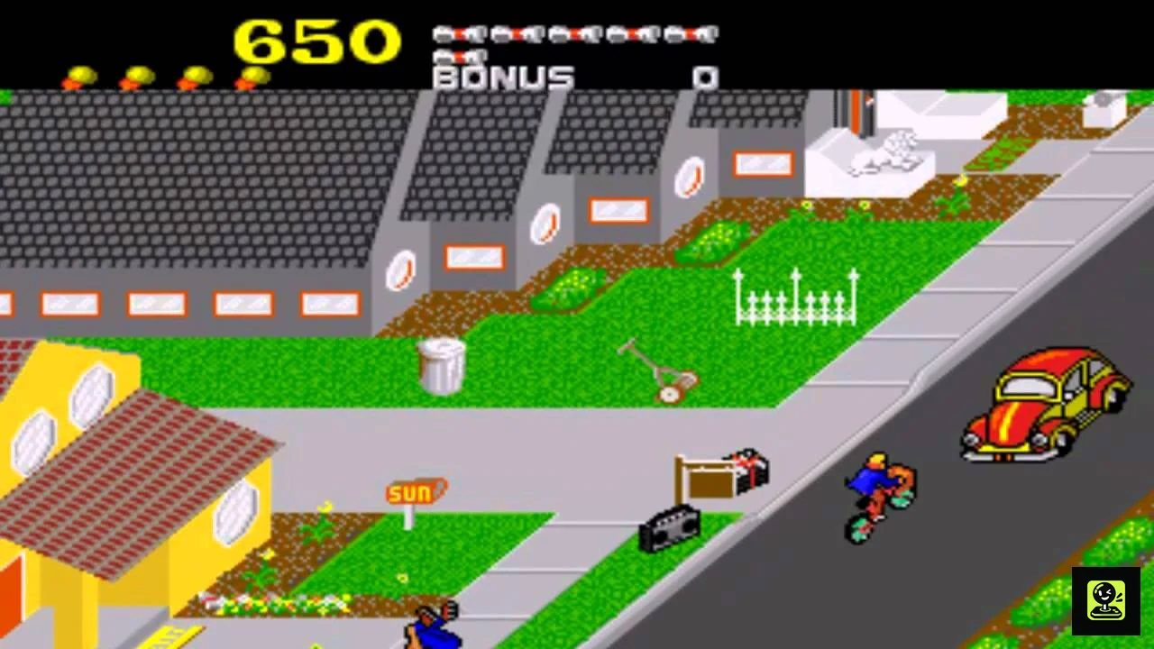 Paperboy gameplay screenshot for Sega Genesis