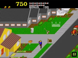 Paperboy gameplay screenshot for Sega Genesis