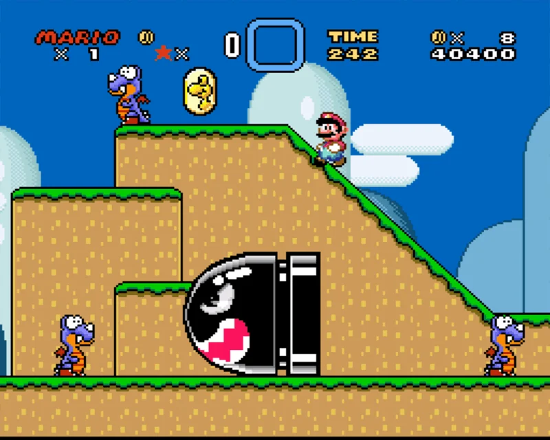 Super Mario World gameplay screenshot for Super Nintendo Entertainment System