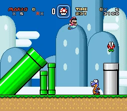 Super Mario World gameplay screenshot for Super Nintendo Entertainment System