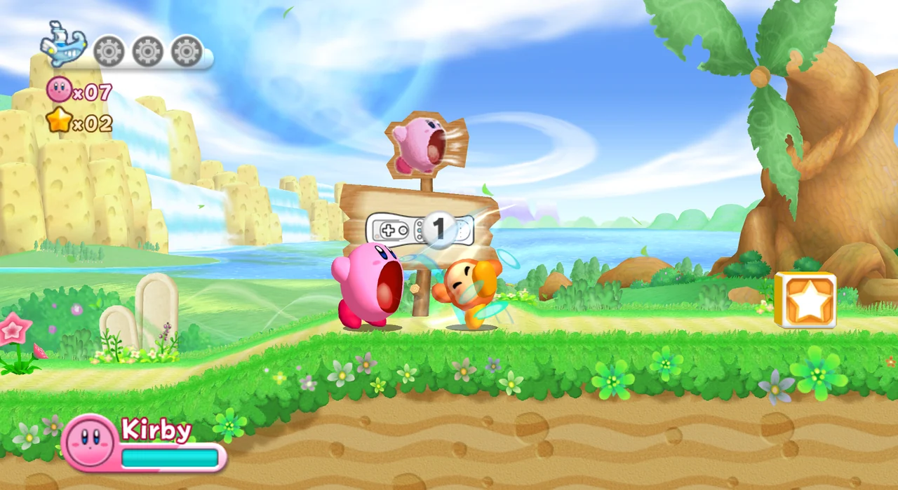 Kirby's Return to Dream Land gameplay screenshot for Nintendo Wii
