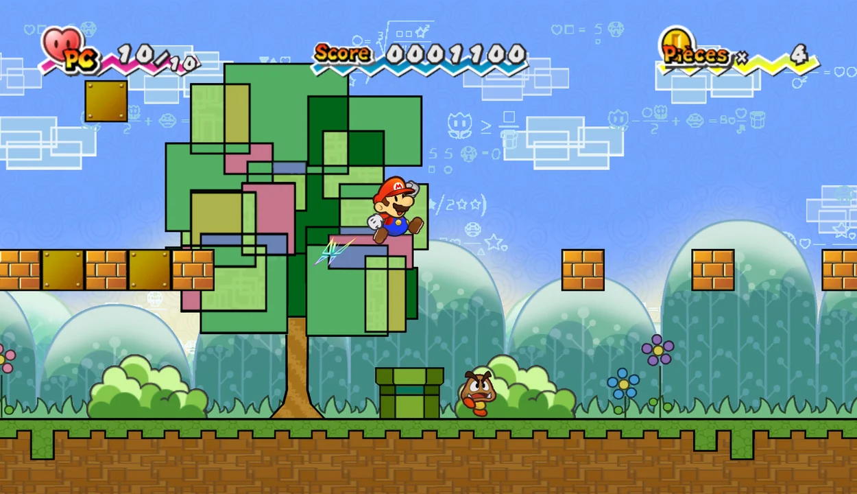 Super Paper Mario gameplay screenshot for Nintendo Wii
