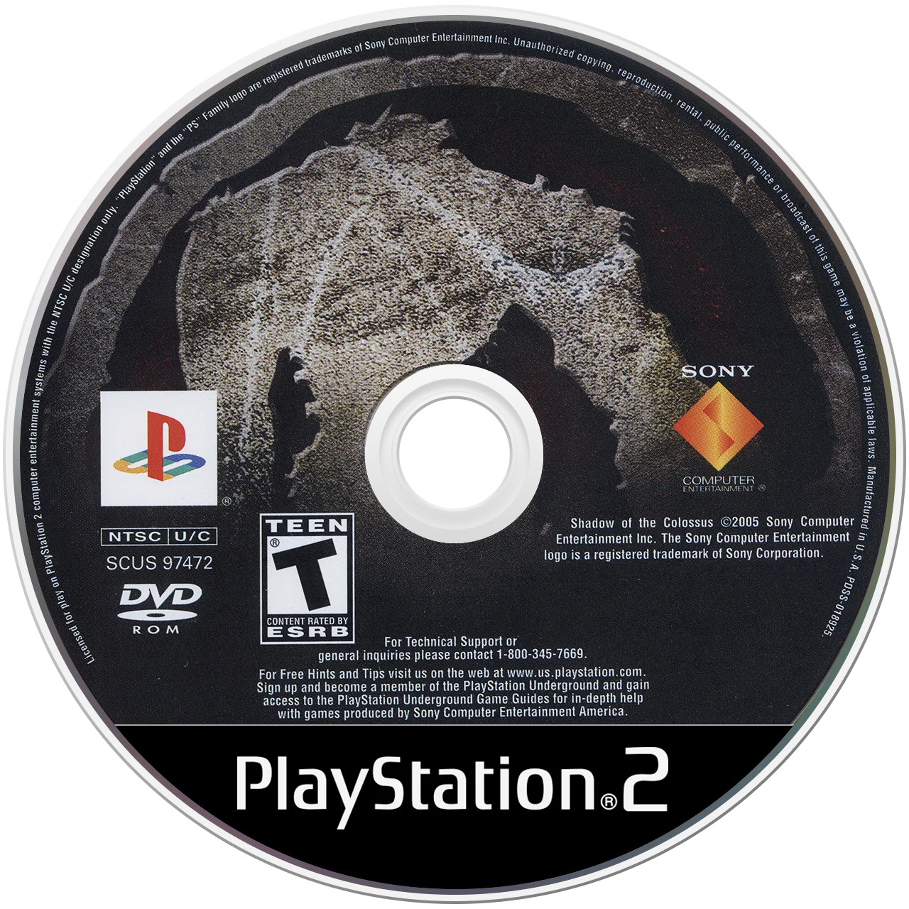 Shadow of the Colossus — Sony Playstation 2 Disc