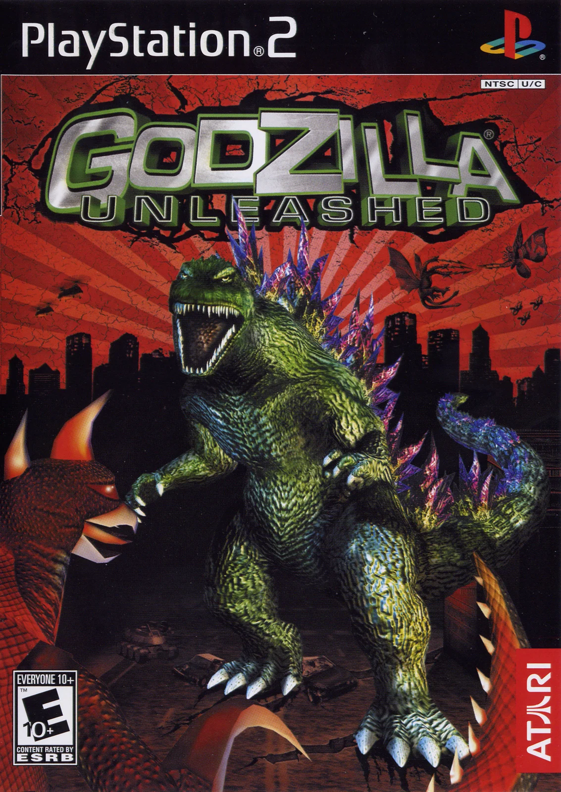 Godzilla: Unleashed — Sony Playstation 2 Box - Front