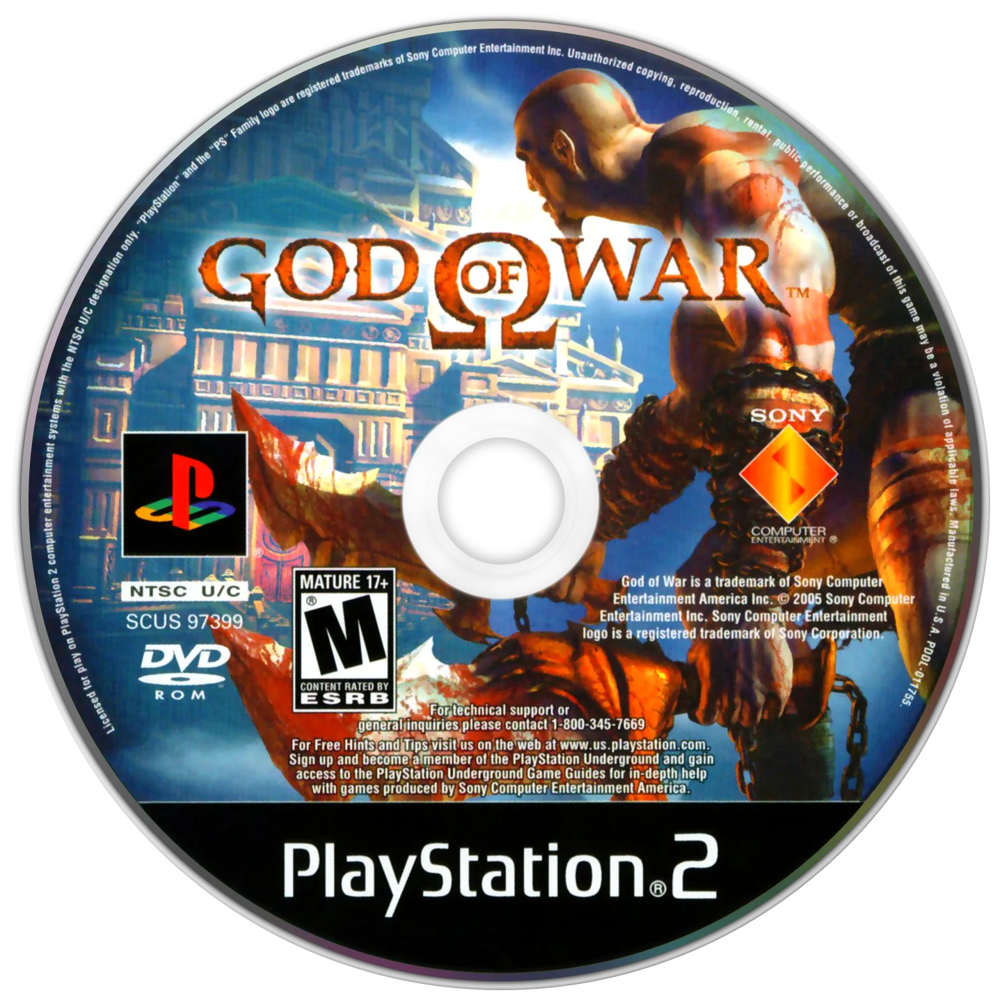 God of War — Sony Playstation 2 Disc
