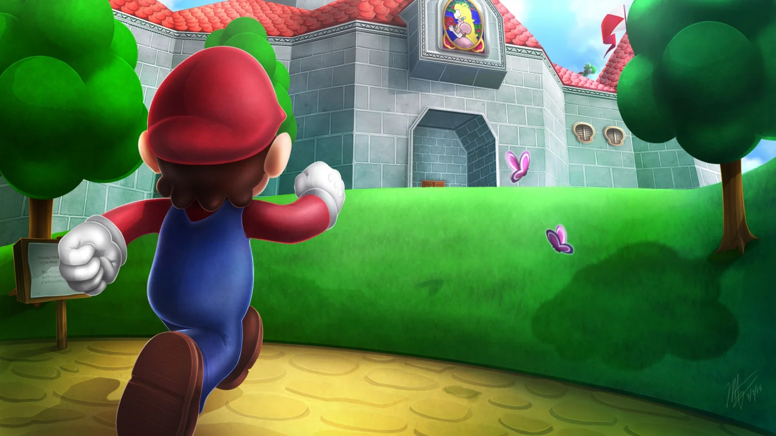 Super Mario 64 — Nintendo 64 Fanart - Background