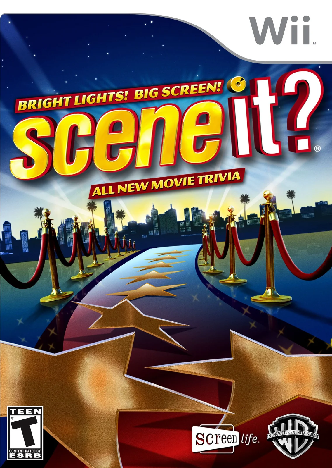 Scene It? Bright Lights! Big Screen! — Nintendo Wii Box - Front