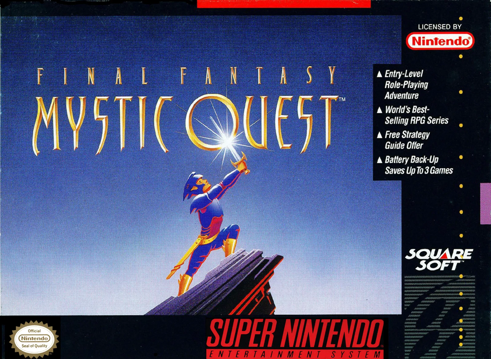 Final Fantasy: Mystic Quest — Super Nintendo Entertainment System Box - Front