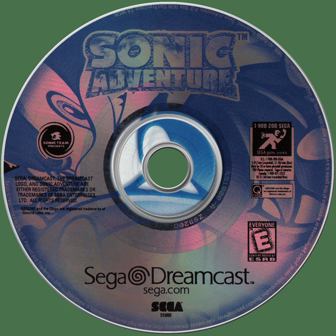 Sonic Adventure — Sega Dreamcast Disc