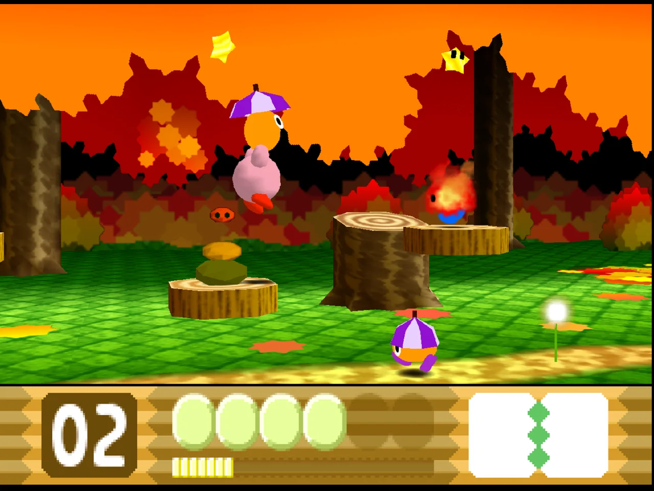 Kirby 64: The Crystal Shards gameplay screenshot for Nintendo 64